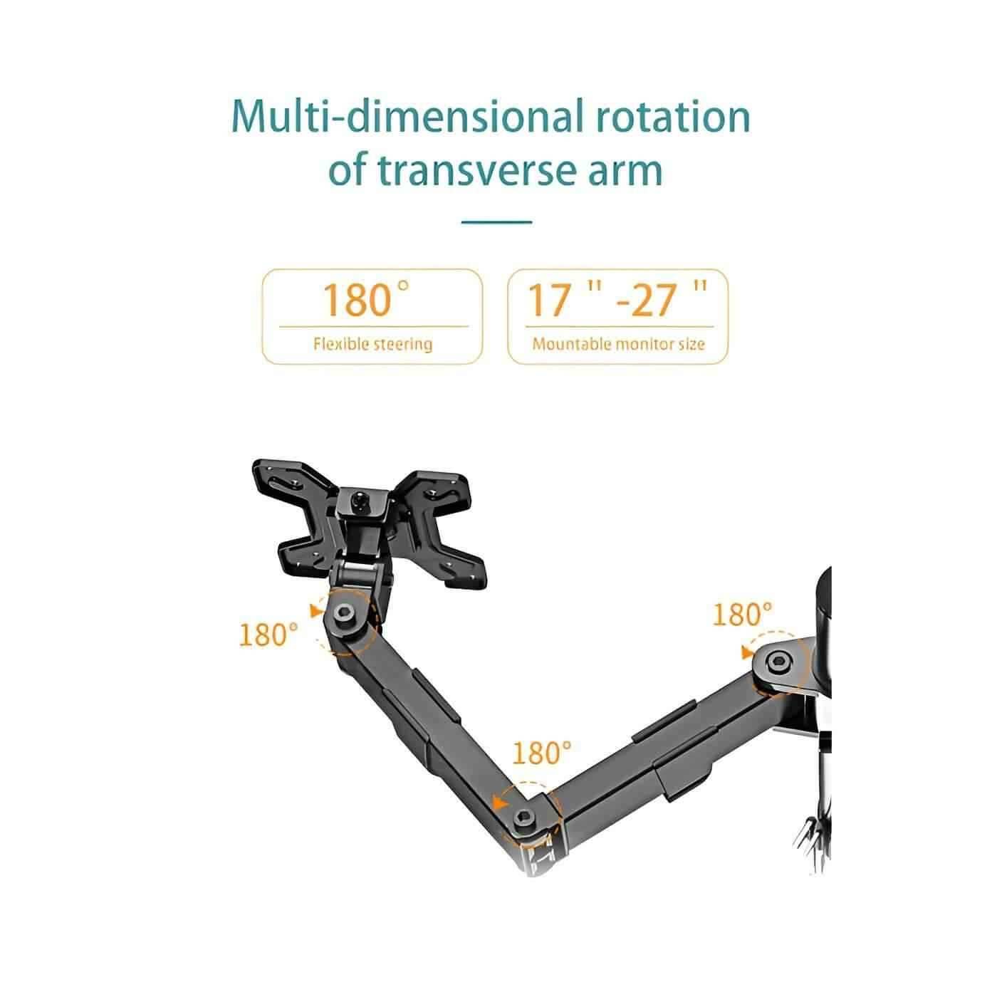 Kaloc KLC-DW240-J 4 Monitor Desk Mount Heavy Duty Fully Adjustable Stand 17" to 27" - Pixel Zones