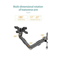Kaloc KLC-DW240-J 4 Monitor Desk Mount Heavy Duty Fully Adjustable Stand 17" to 27" - Pixel Zones