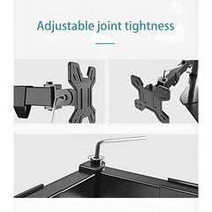 Kaloc KLC-DW240-J 4 Monitor Desk Mount Heavy Duty Fully Adjustable Stand 17" to 27" - Pixel Zones