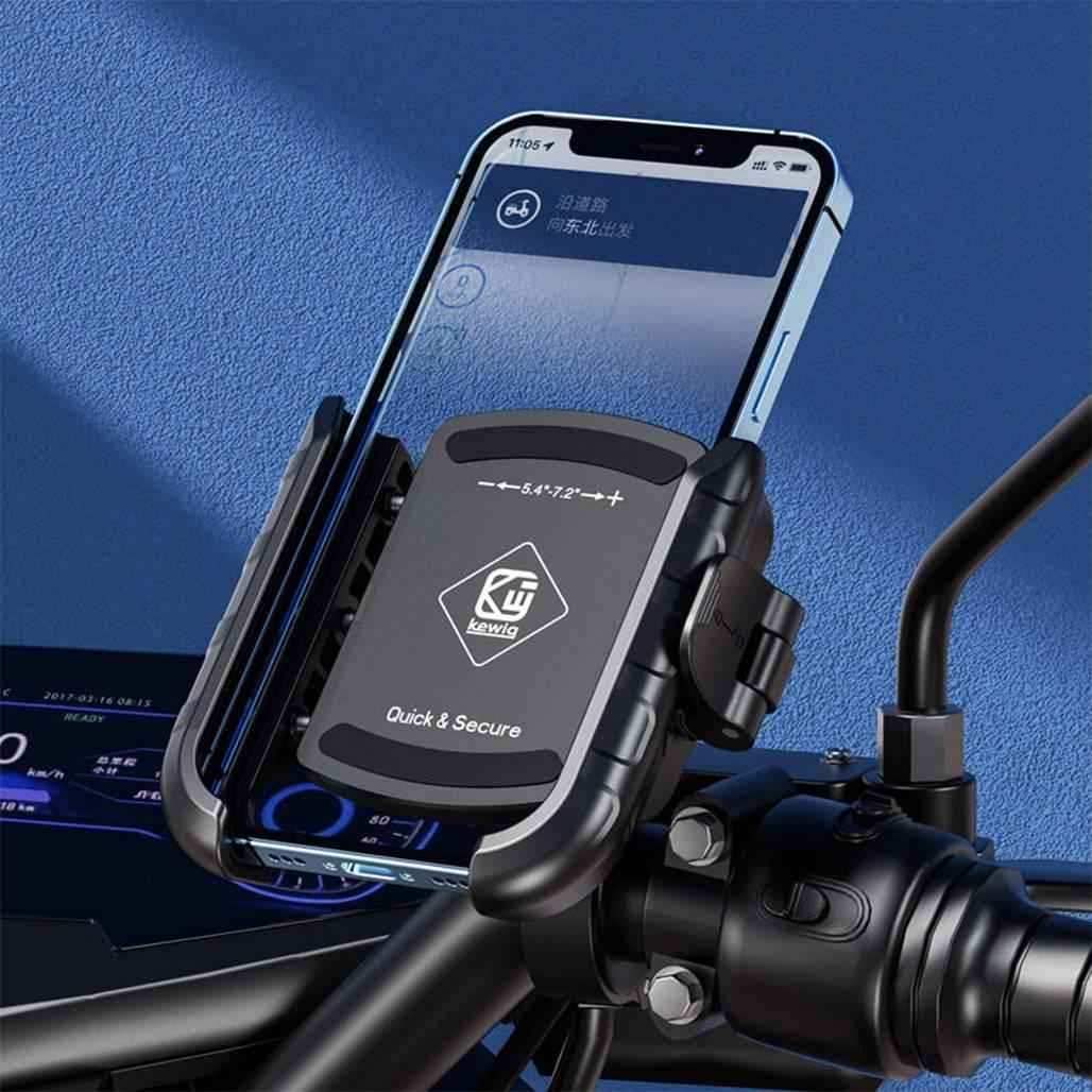 Kewig Motorcycle Phone Holder Fixed on Steering Wheel/Mirror - Pixel Zones