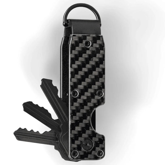 Carbonize 3K Twill Real Carbon Fiber Key Organizer Lite - Compact & Lightweight Key Holder (Black)