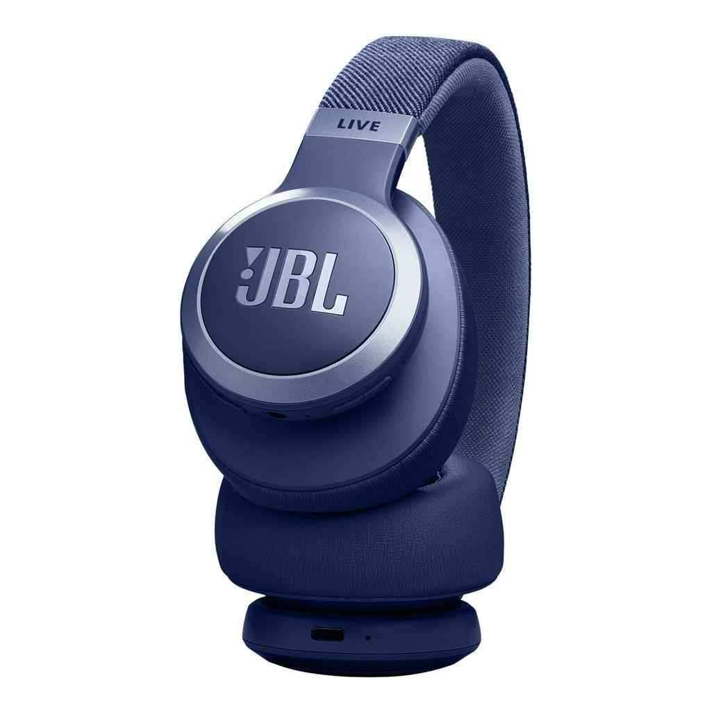 JBL Live 770NC Wireless Over Ear Headphones With True Adaptive Noise Cancellation Blue Pixel Zones