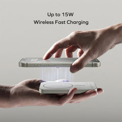 Momax Q.Mag X Magnetic Wireless Power Bank 5000mAh - Titanium - Slim & Fast Charging