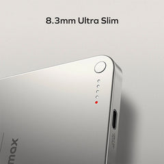 Momax Q.Mag X Magnetic Wireless Power Bank 5000mAh - Titanium - Slim & Fast Charging