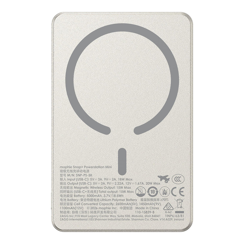 Mophie Snap+ Powerstation Mini 5K Magnetic Power Bank