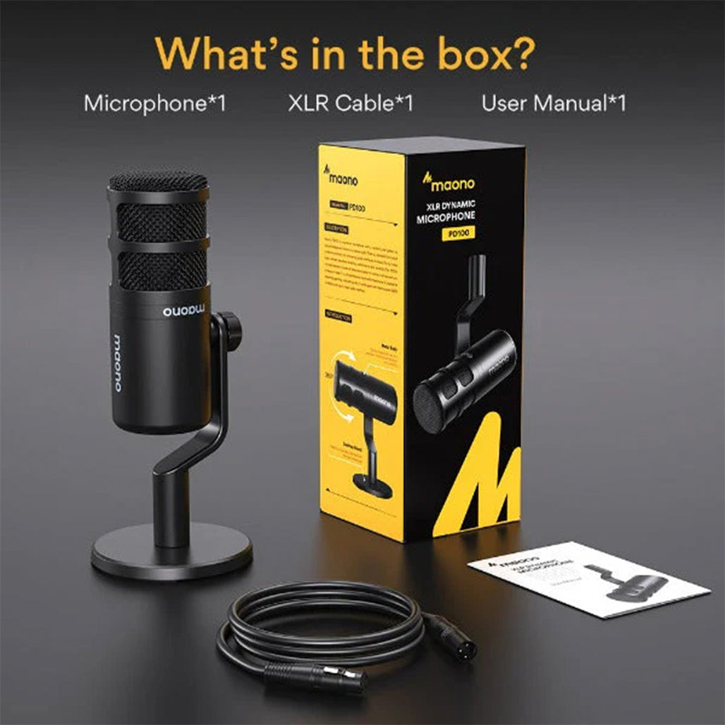 MAONO PD100 - Podcast Dynamic XLR Microphone Kit