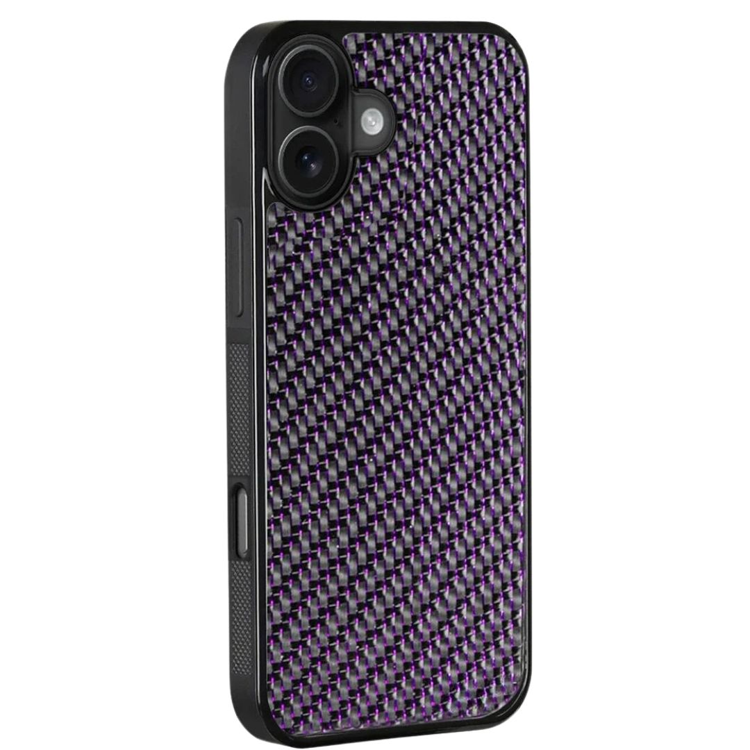 Carbonize 3K Twill Purple Carbon Fiber Case – MagSafe Compatible - For iPhone 16 Pro Max / 16 Pro / 16 / 15 Pro Max / 15 Pro