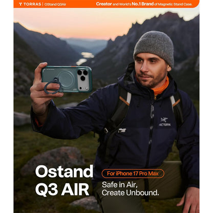 Torras Ostand Spin Q3 Air for iPhone 17 Pro/ iPhone 17 Pro Max - Glacier Sprint