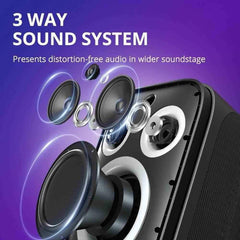 Tronsmart Halo 200 120W Karaoke Bluetooth Party Speaker with SoundPulse Audio Built-in Powerbank Up to 18 Hours of Playtime - Pixel Zones