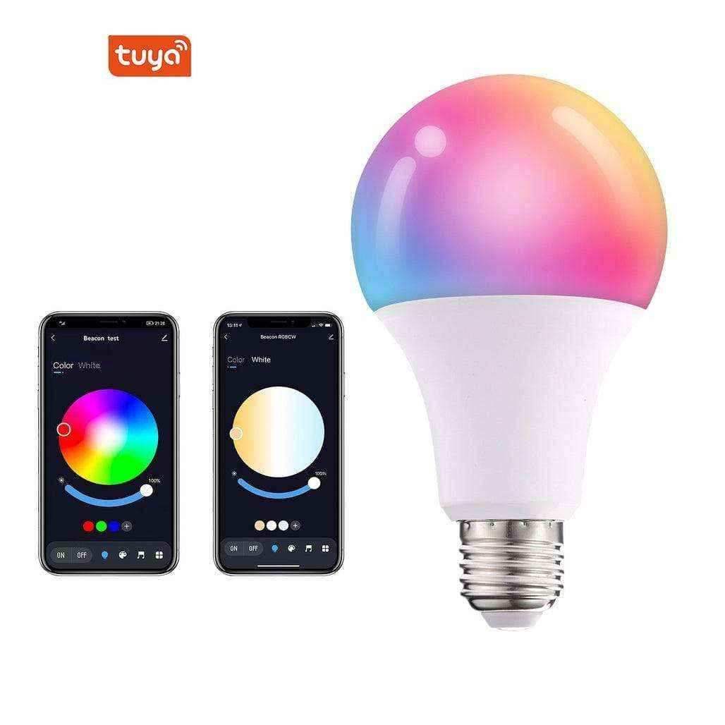 Tuya 9W Smart Light Bulb Bluetooth / Wifi E27 Dimming RGB Ambient Lamp Support Music Rhythm Timing Setting - Pixel Zones
