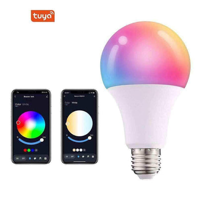 Tuya 9W Smart Light Bulb Bluetooth / Wifi E27 Dimming RGB Ambient Lamp Support Music Rhythm Timing Setting - Pixel Zones