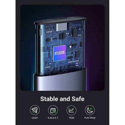 Ugreen USB C 3.2 thunderbolt 3 Enclosure for M.2 PCI-E NVME SSD - Pixel Zones